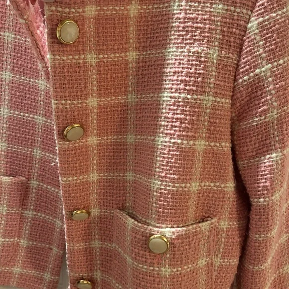 Rachel Zoe Pink Tweed Cropped Jacket. Size small - Picture 2 of 3
